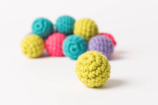 Crochet Balls with Bells 3-Pack
