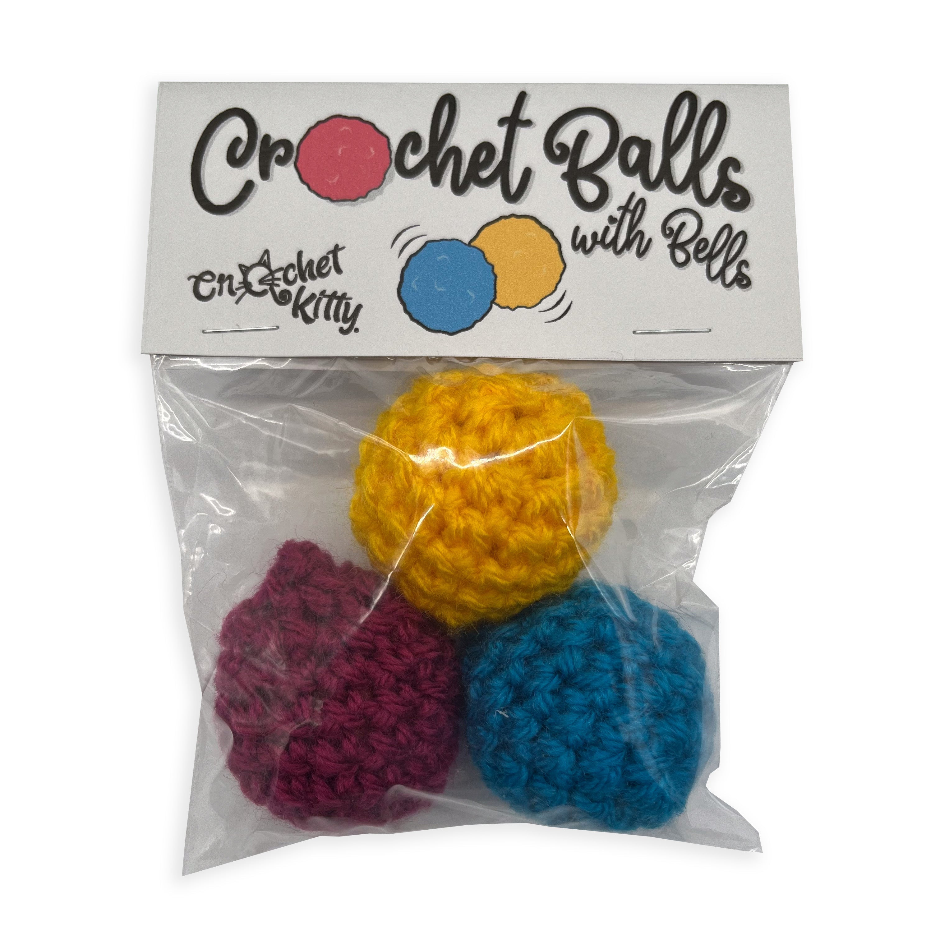 Crochet Balls with Bells 3-Pack