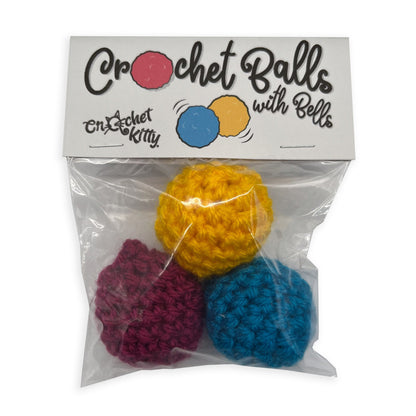 Crochet Balls with Bells 3-Pack