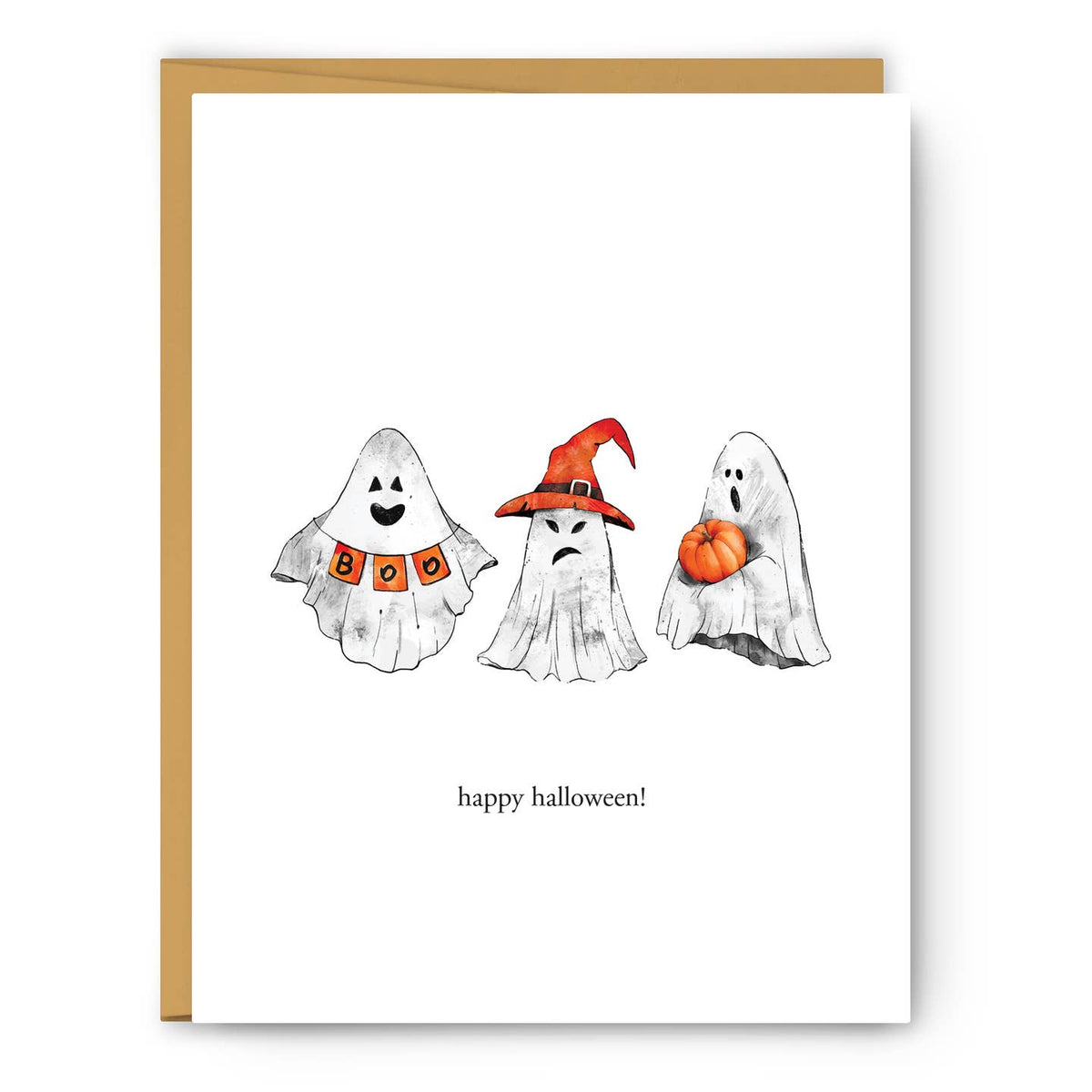 Three Ghosts Halloween Card