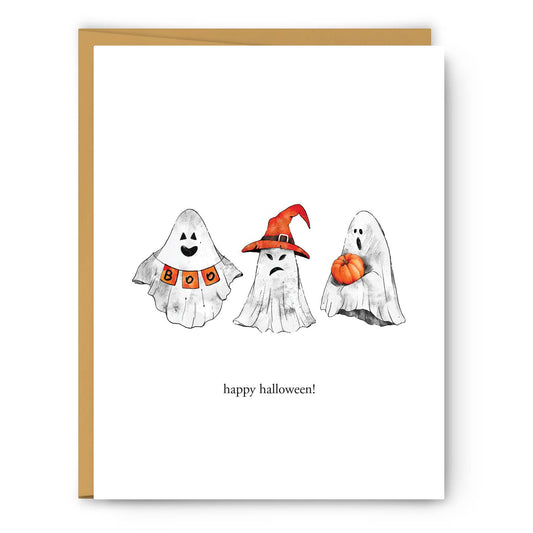 Three Ghosts Halloween Card
