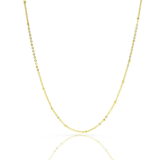 STARLET DAINTY THIN GOLD SATELLITE CHAIN NECKLACE