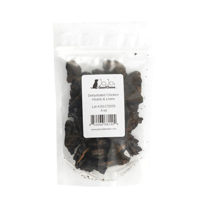 Dehydrated Chicken Hearts & Livers Natural Dog Treats (1 lb.)