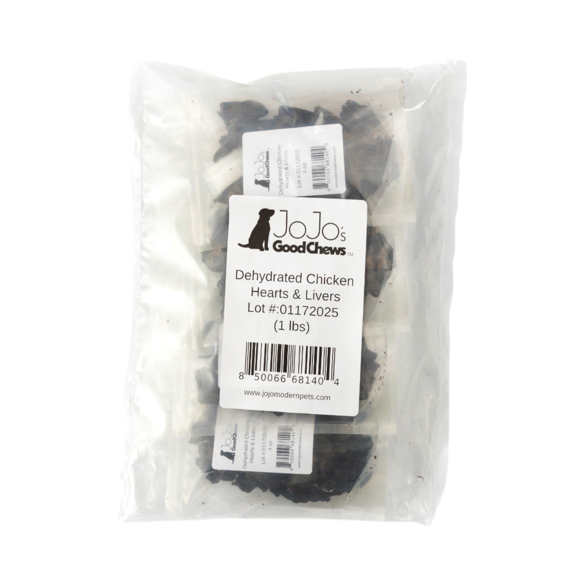 Dehydrated Chicken Hearts & Livers Natural Dog Treats (1 lb.)