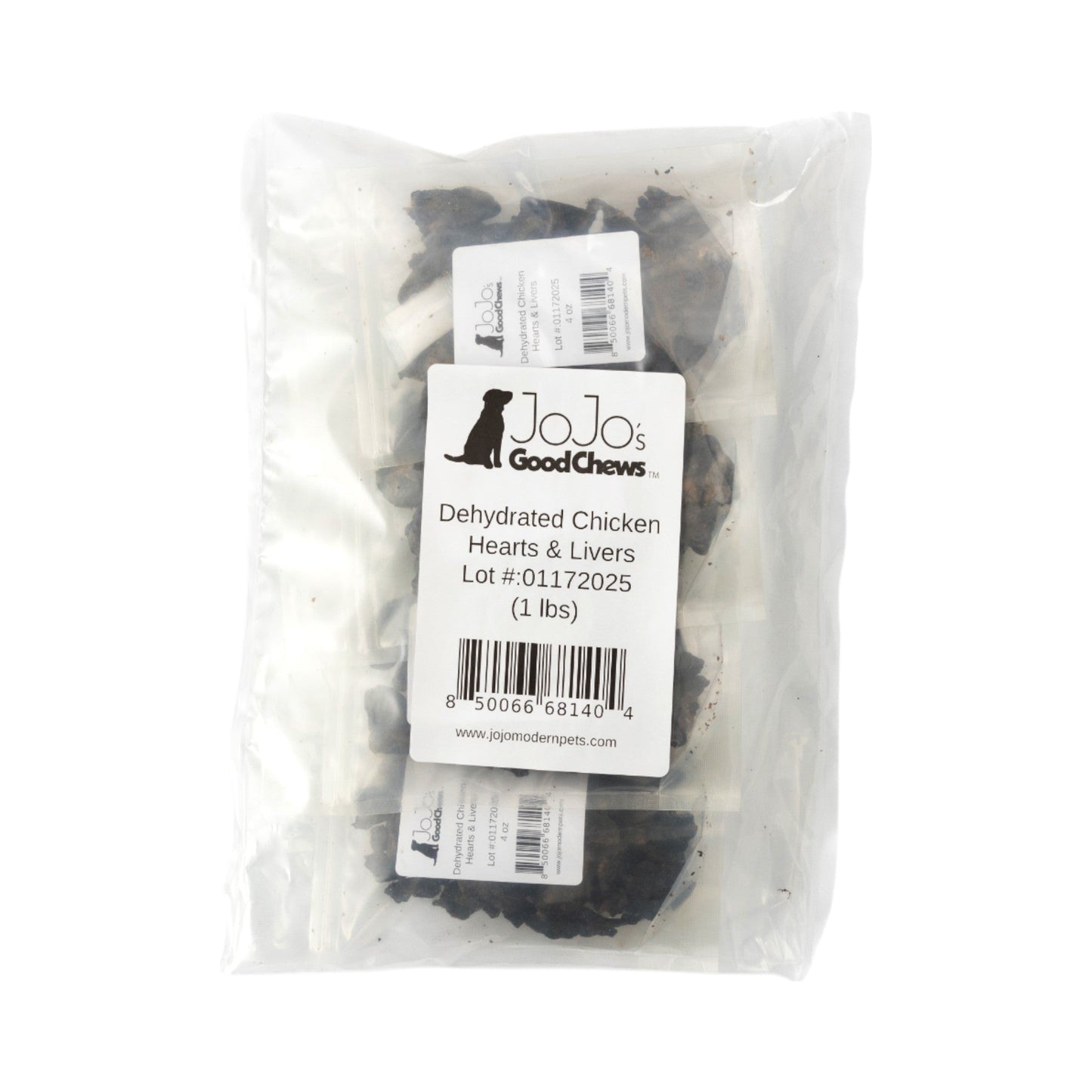 Dehydrated Chicken Hearts & Livers Natural Dog Treats (1 lb.)