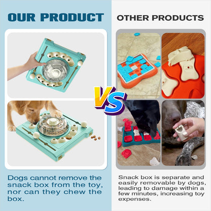 KADTC U.S. Brand & Design -2 Levels of Challenge - Spinning Dog Puzzle Toy for Small/Medium/Large Dogs Puzzles Feeder Treat Slow Dispenser Puppy Food Feeding Enrichment Toys Christmas & New Year Gift