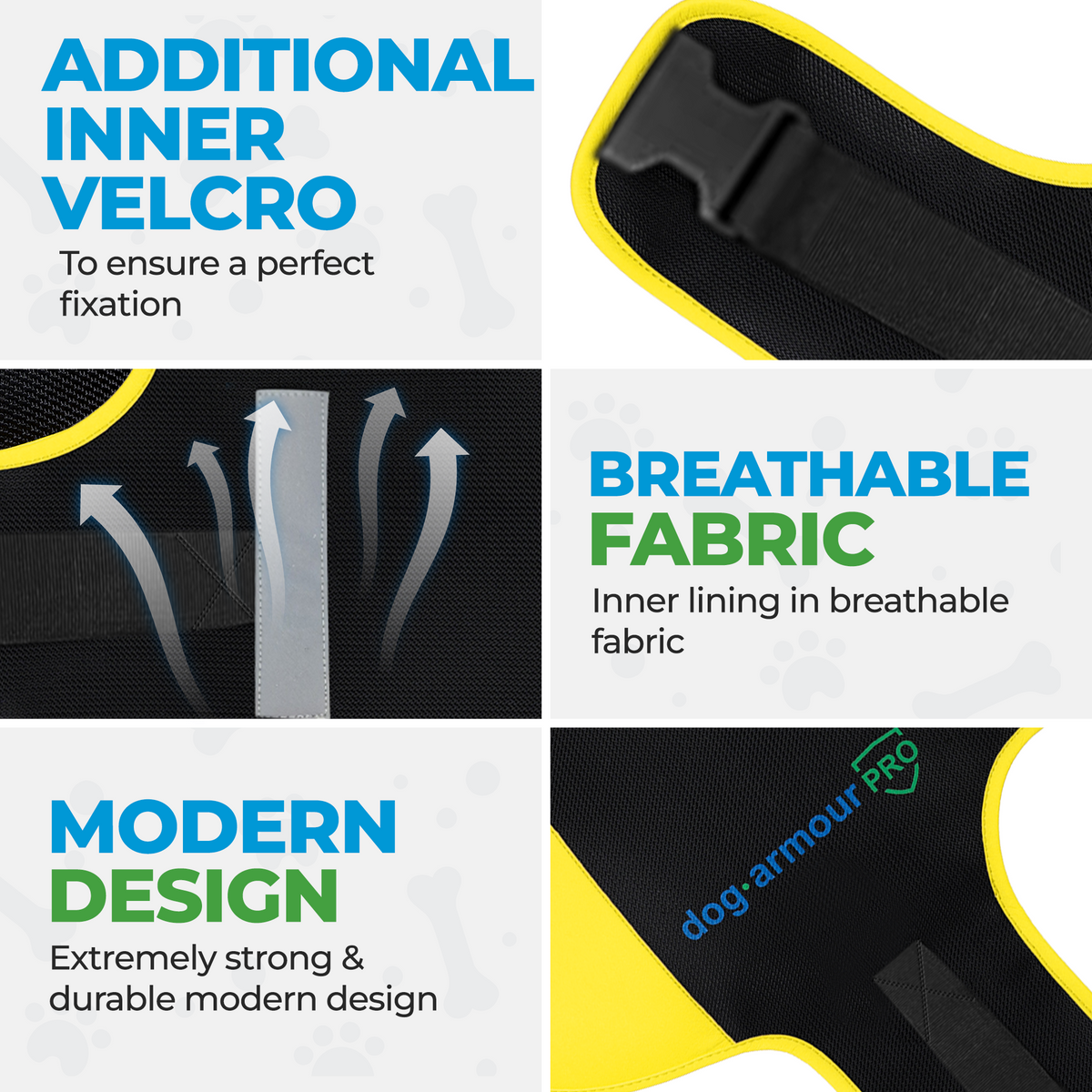 Anti-Bite Protection Vest for Dogs - Yellow
