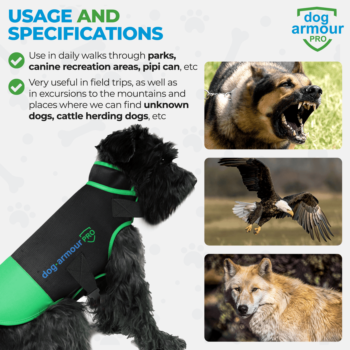 Anti-Bite Protection Vest for Dogs - Green