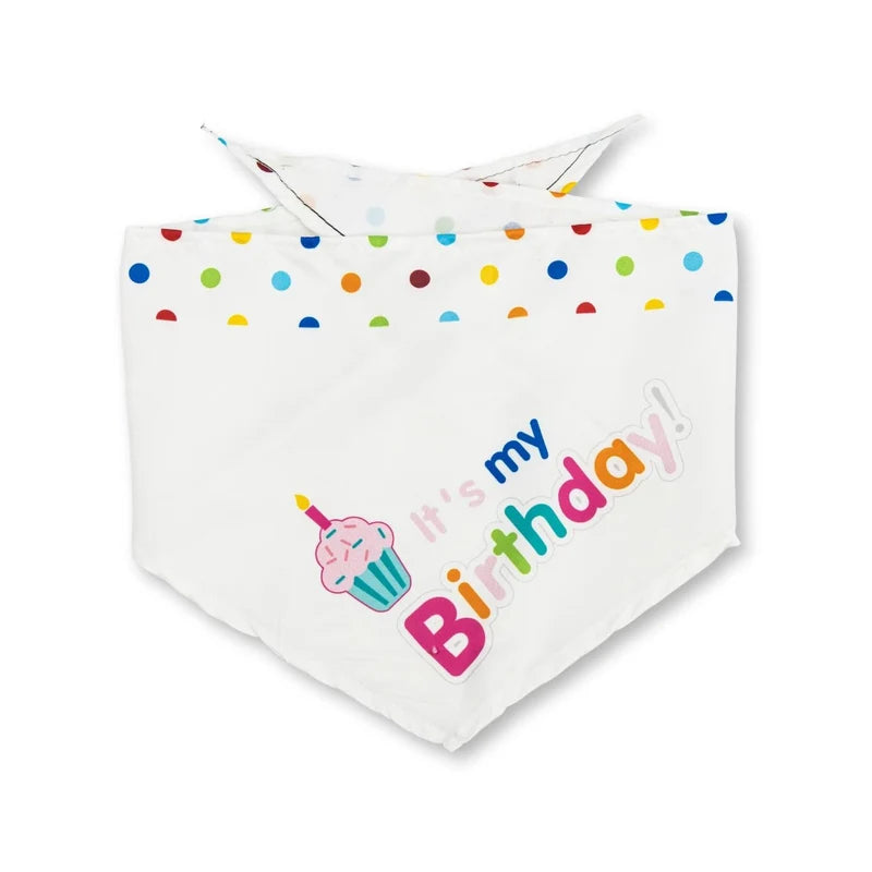 4-Piece Dog Birthday Kit: Bandana, Hat, Bow Tie, Plush Toy (4-Pack on Clip Strip)