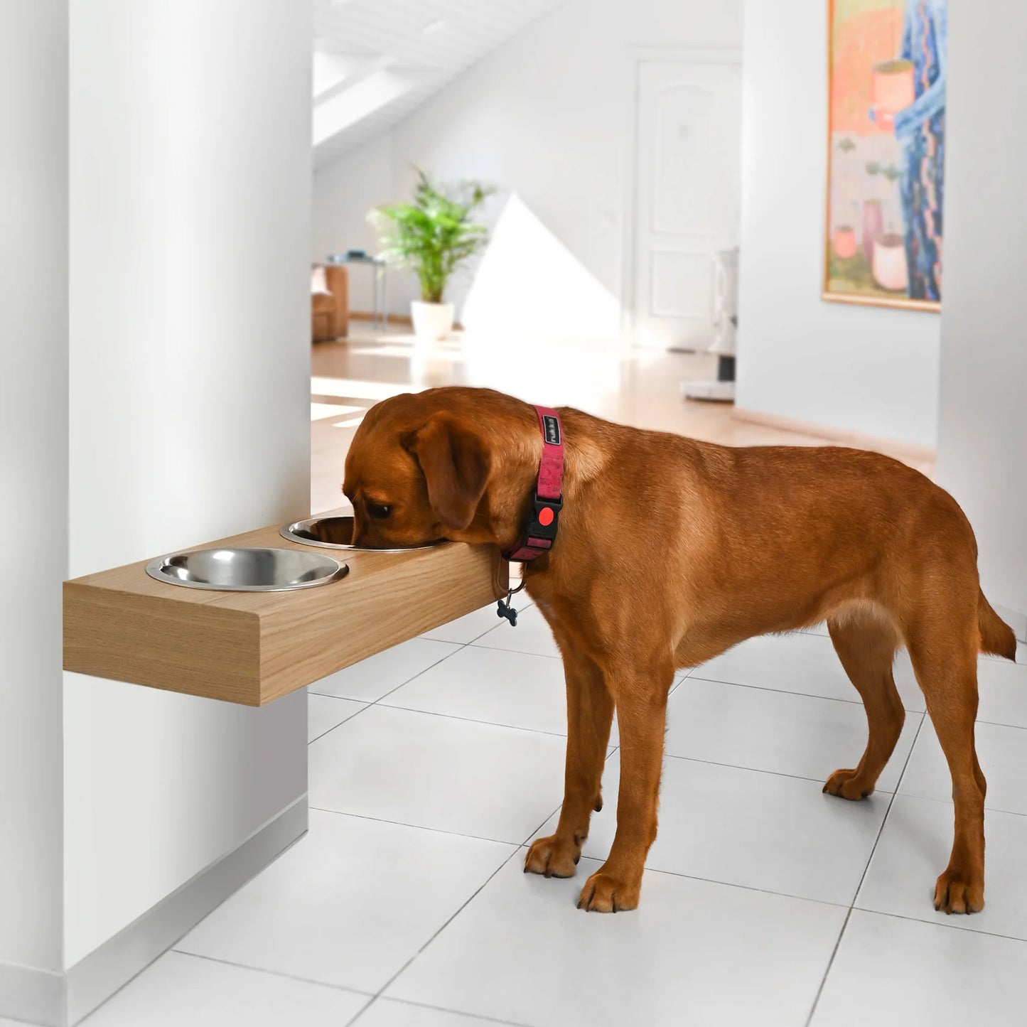 Wooden Elevated Dog Bowl Stand, 3 Sizes for Dogs and Cats