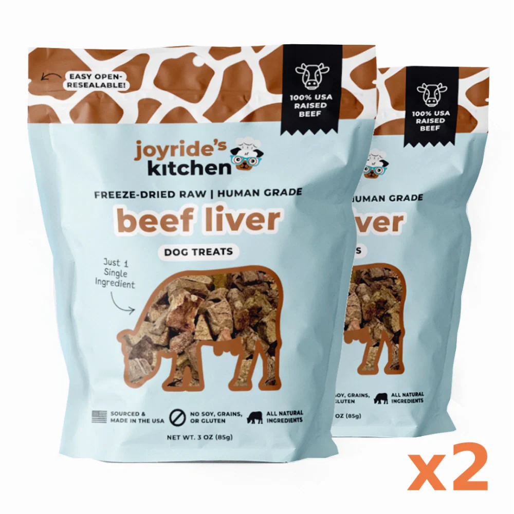 Joyride's Kitchen Premium Beef Liver Freeze-Dried Raw Dog Treats | 2 PACK