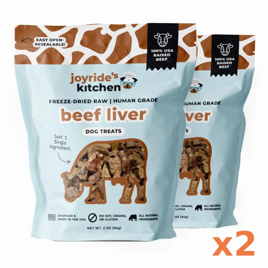 Joyride's Kitchen Premium Beef Liver Freeze-Dried Raw Dog Treats | 2 PACK