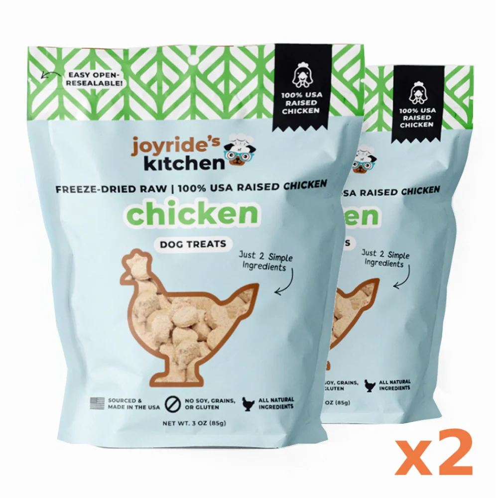 Joyride's Kitchen Premium Chicken Freeze-Dried Raw Dog Treats | 2 PACK
