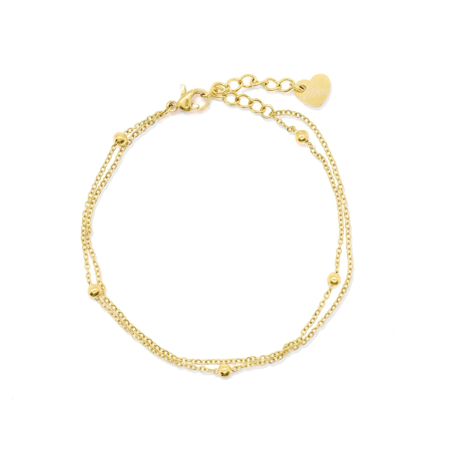 EVER DAINTY GOLD DOUBLE CHAIN BRACELET