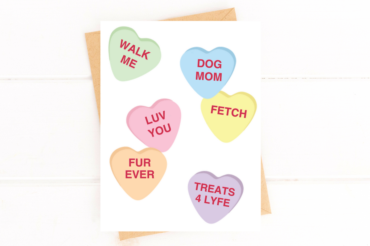 Dog Mom Funny Valentines Day Card for Dog Parents Valentine for Girlfriend Card