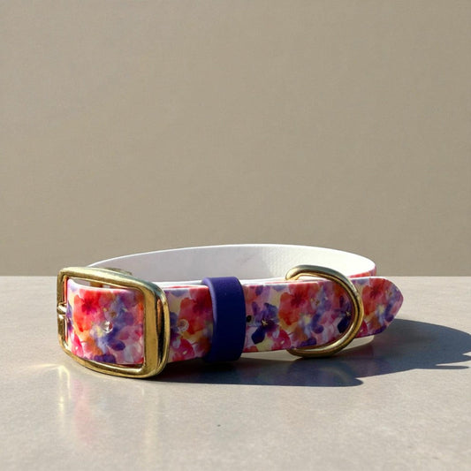 Flowers Printed Biothane Collar