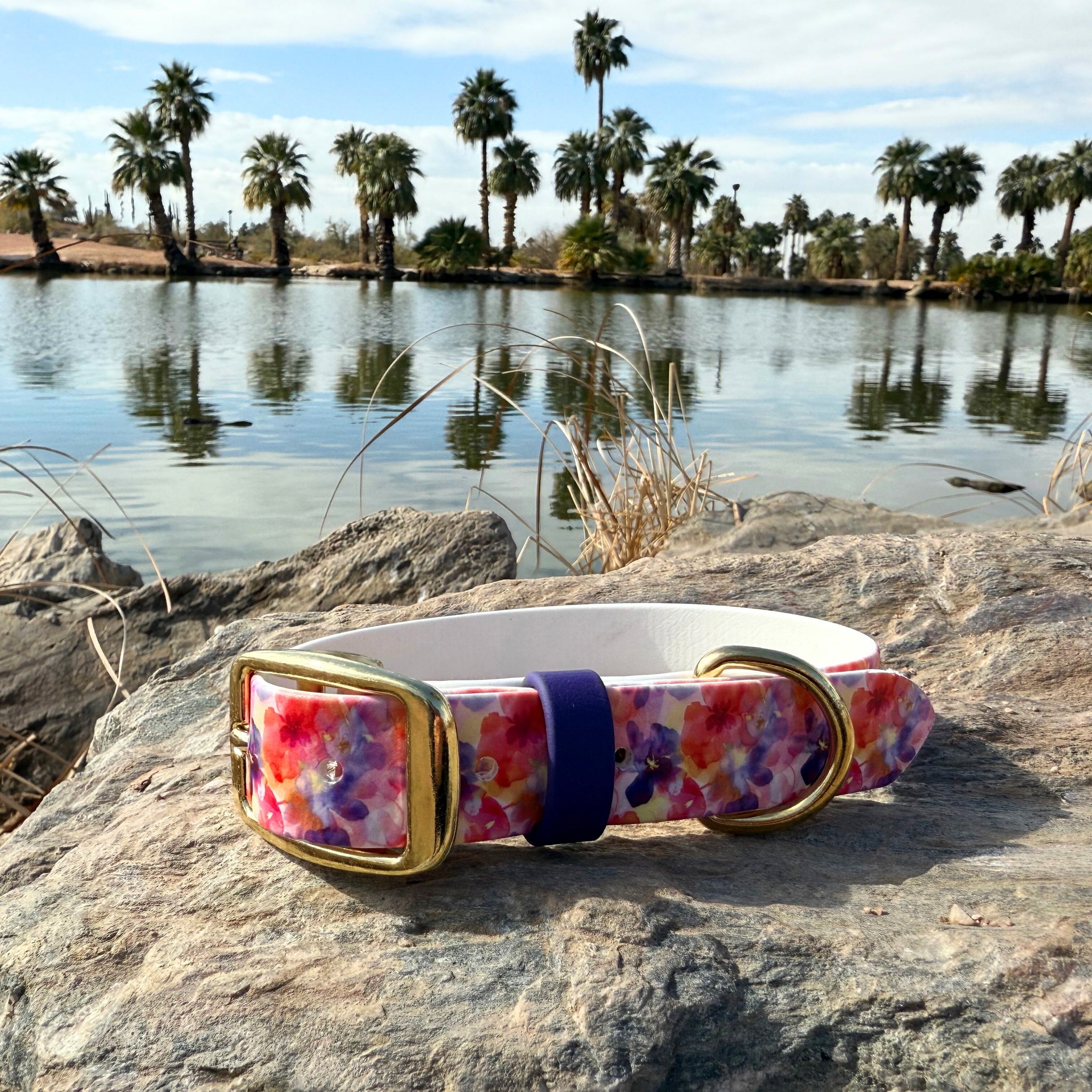 Flowers Printed Biothane Collar