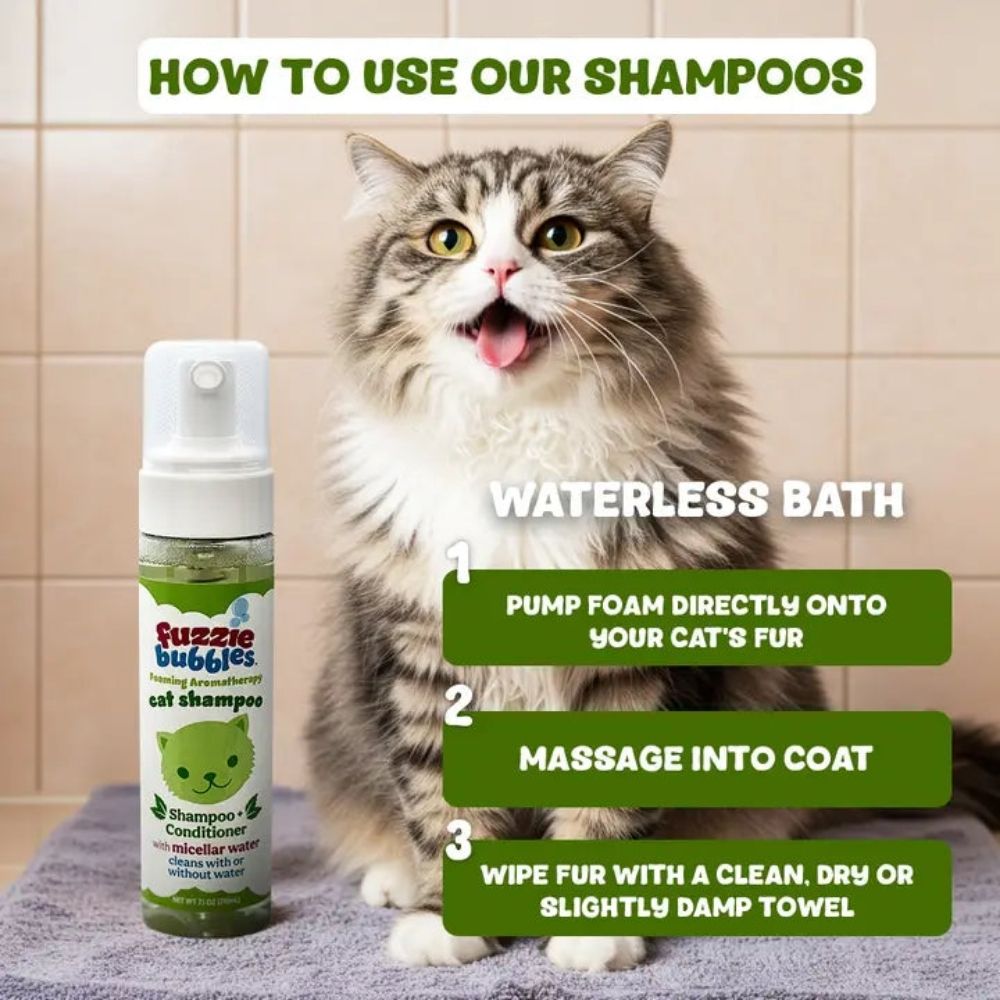 Shampoo + Conditioner Foaming Aromatherapy Cat Shampoo
