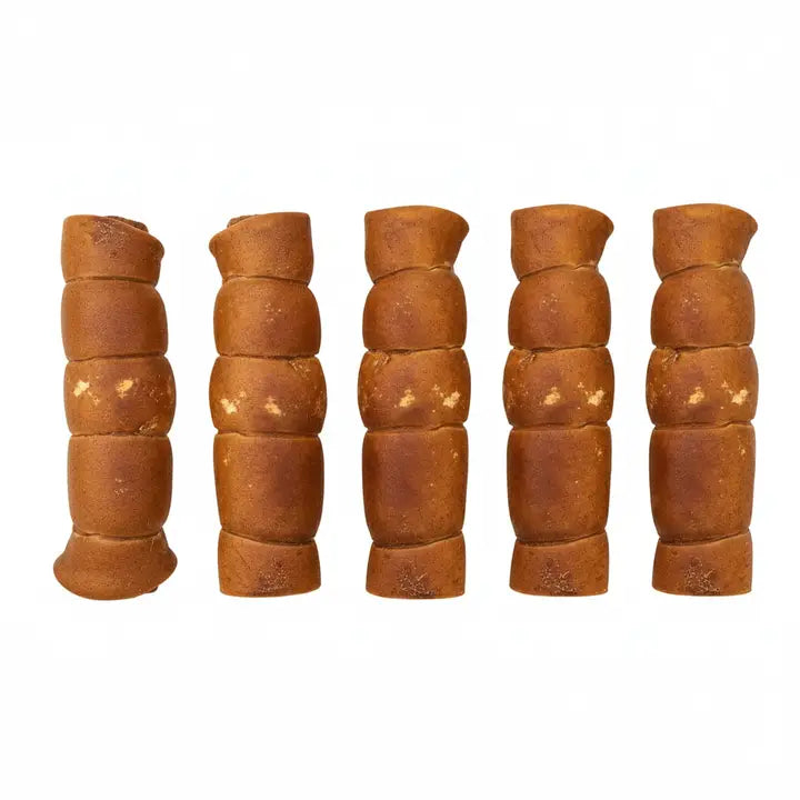 glazed beef cheek rolls bully flavor long-lasting dog chews