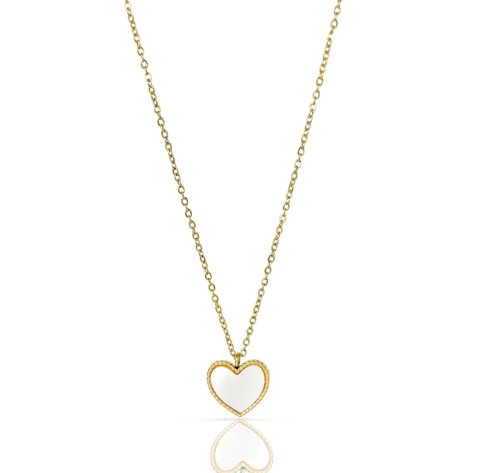 AMIRI HEART PEARL PENDANT NECKLACE