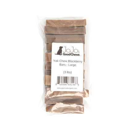 Yak cheese dog chews made from Himalayan yak milk with blackberry flavor