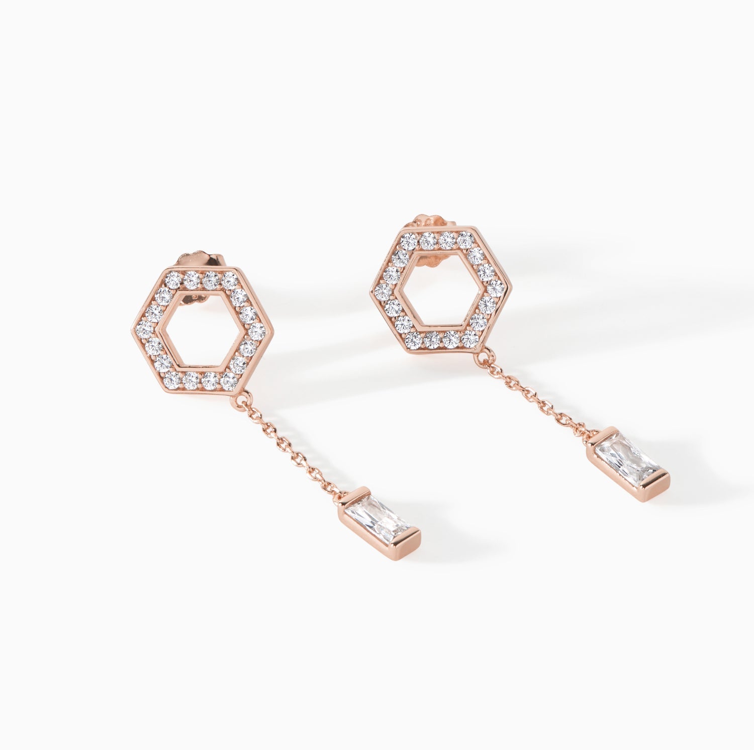 The Tyra Baguette Drop Earrings