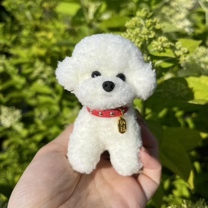 Handmade Fleece Poodle Figurine – Cute Dog Decoration, Cute Animal Accessory for Gifts or Display