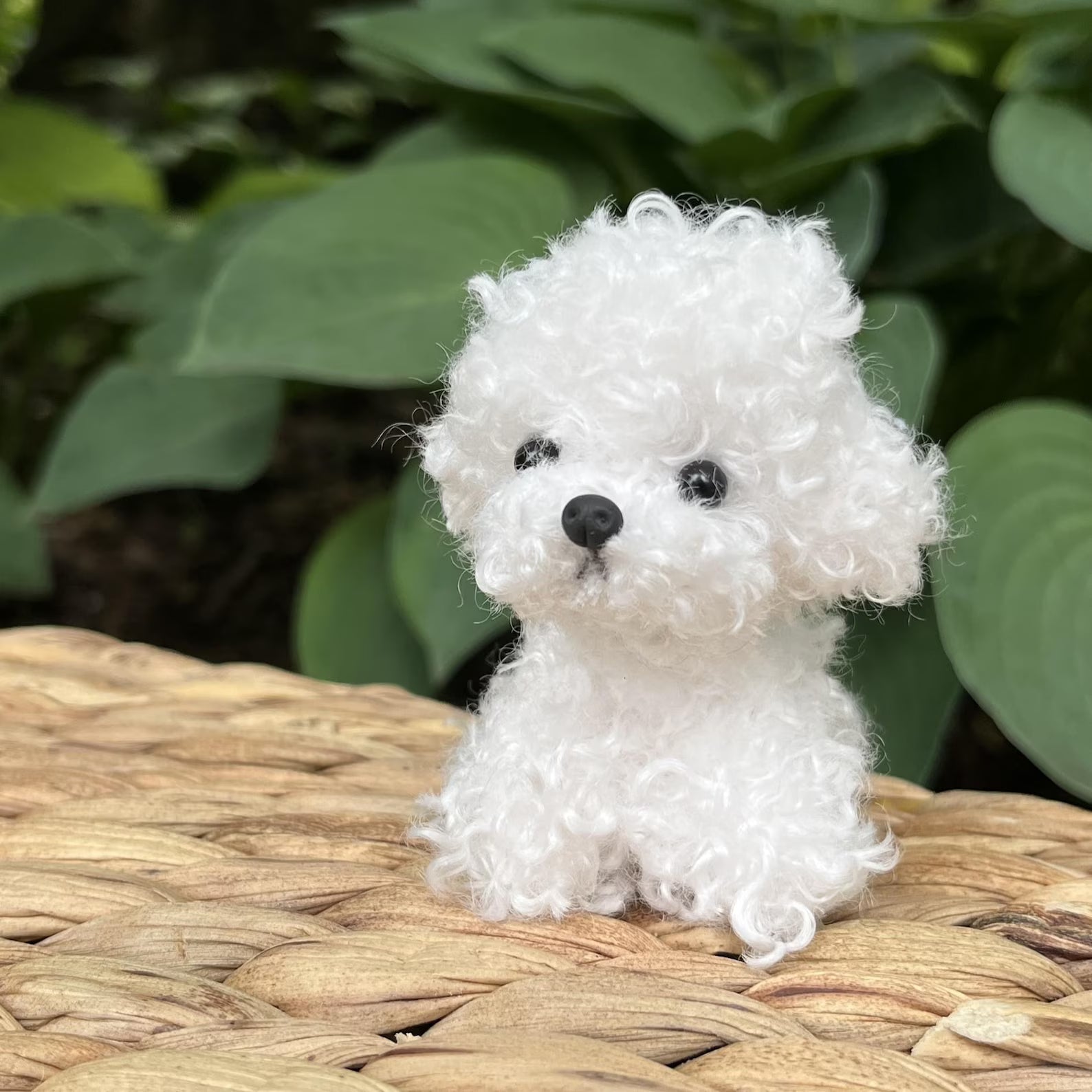 Handmade Curly Mini Poodle – Cute Dog Decoration, Cute Animal Figurine, Tiny Dog Figurine for Gifts or Display