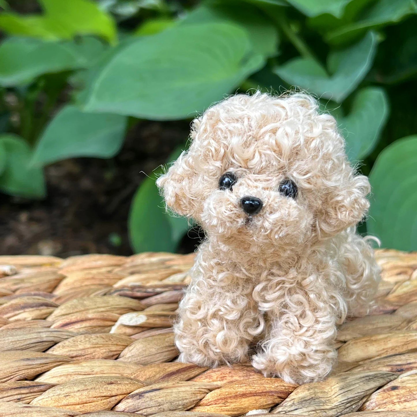 Handmade Curly Mini Poodle – Cute Dog Decoration, Cute Animal Figurine, Tiny Dog Figurine for Gifts or Display