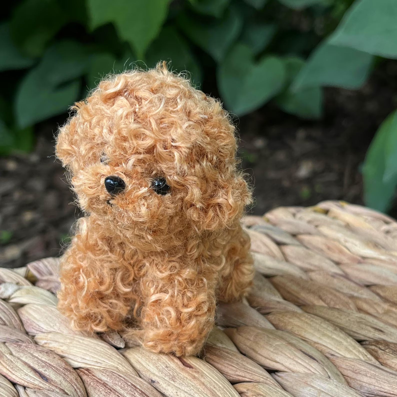 Handmade Curly Mini Poodle – Cute Dog Decoration, Cute Animal Figurine, Tiny Dog Figurine for Gifts or Display