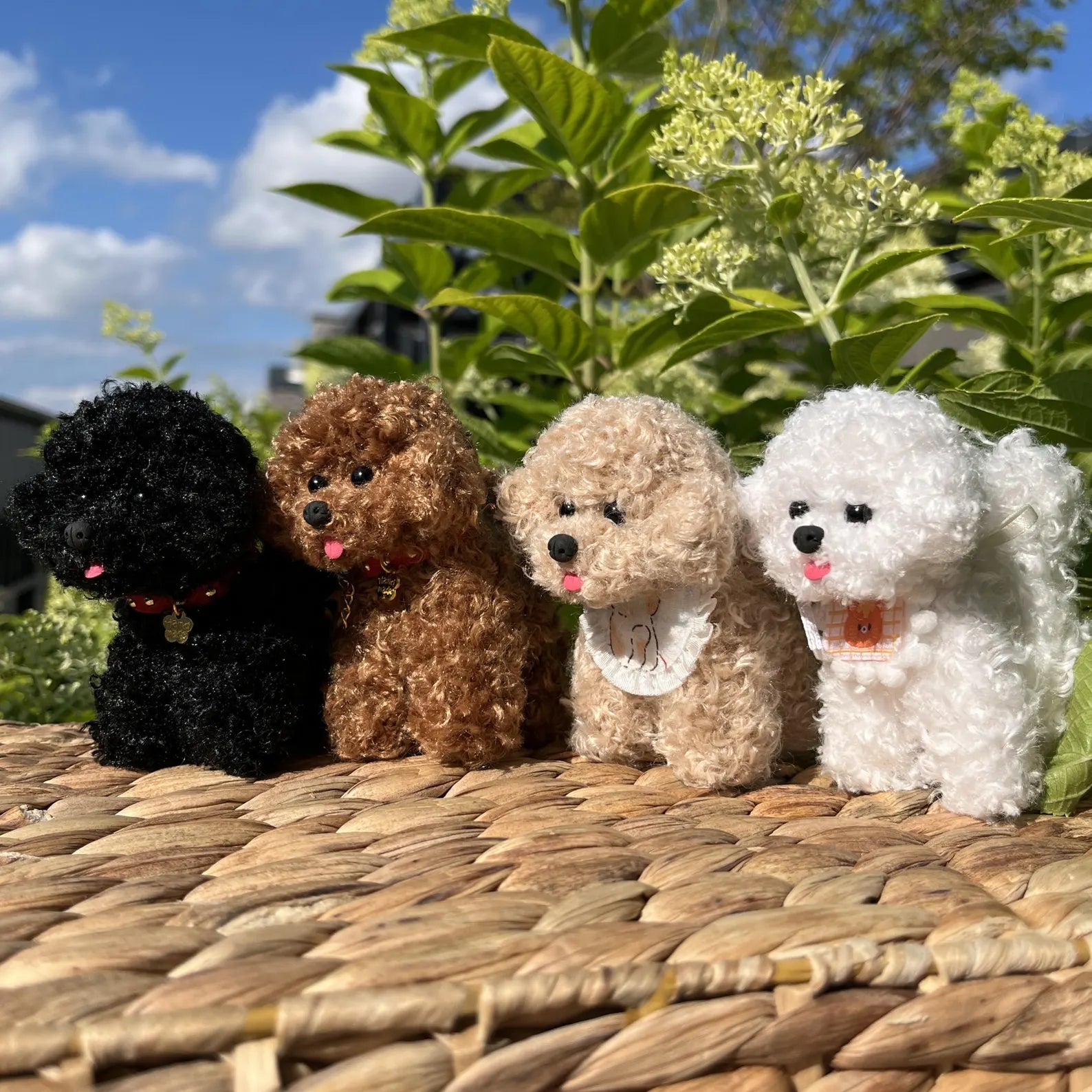 Handmade Curly Poodle Figurine – Cute Dog Decoration, Cute Animal Accessory for Gifts or Display
