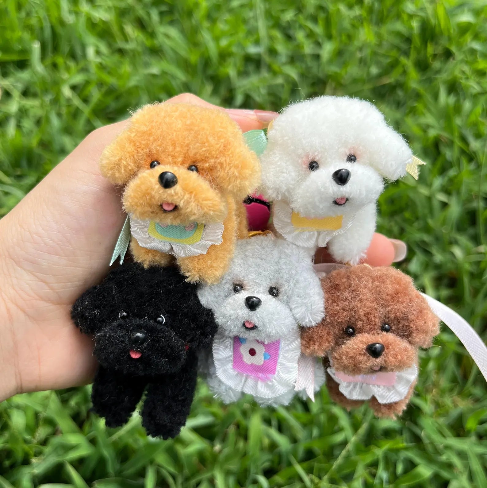 Handmade Mini Poodle Keychain – Cartoon Dog Bag Charm
