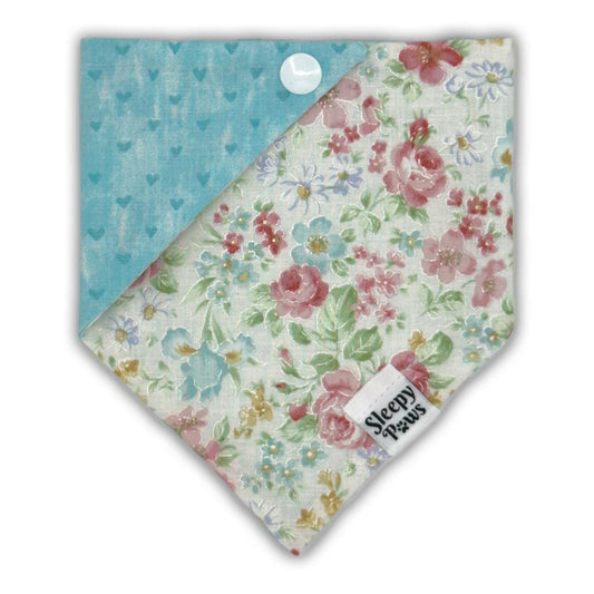 Pink Rosy Floral Flower Bandana