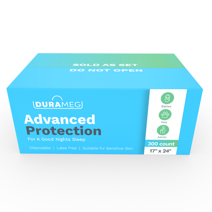 Chucks Pads Disposable Underpads | 17"x24" Incontinence Chux Pads [300-Pads: 3 Pack of 100]