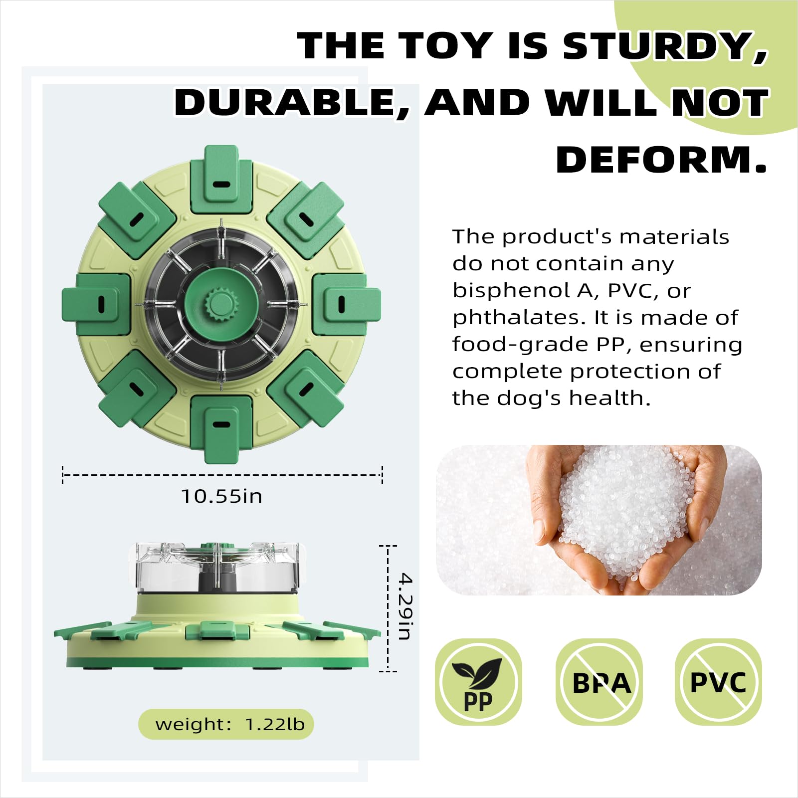 KADTC Level 2 in 1 Dog Spinning Puzzle Toys for Small/Medium/Larger Dogs Adjustable Treat Dispensing Food Puzzles Slow Feeder Brain Stimulating Puppy Mental Stimulation Enrichment Interactive Game