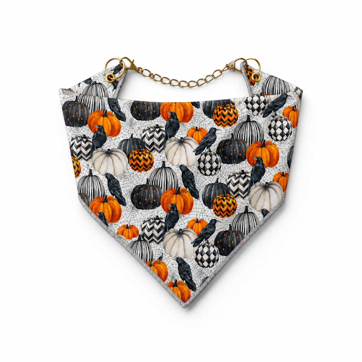 Adjustable Gold Chain Dog Bandana - Raven Harvest