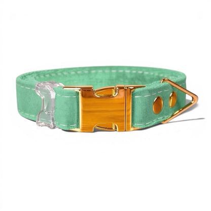 Luxe Velvet Dog Collar - Mint