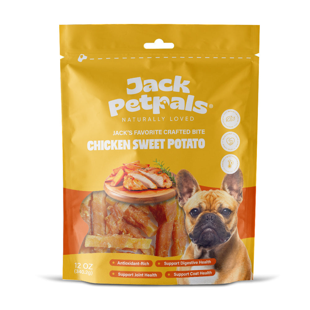 Jack PetPals Chicken Sweet Potato Bites Dog Treats (12oz) ( 6-Pack on Hanging Clip Strips )