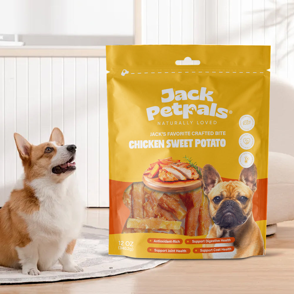 Jack PetPals Chicken Sweet Potato Bites Dog Treats (12oz) ( 6-Pack on Hanging Clip Strips )