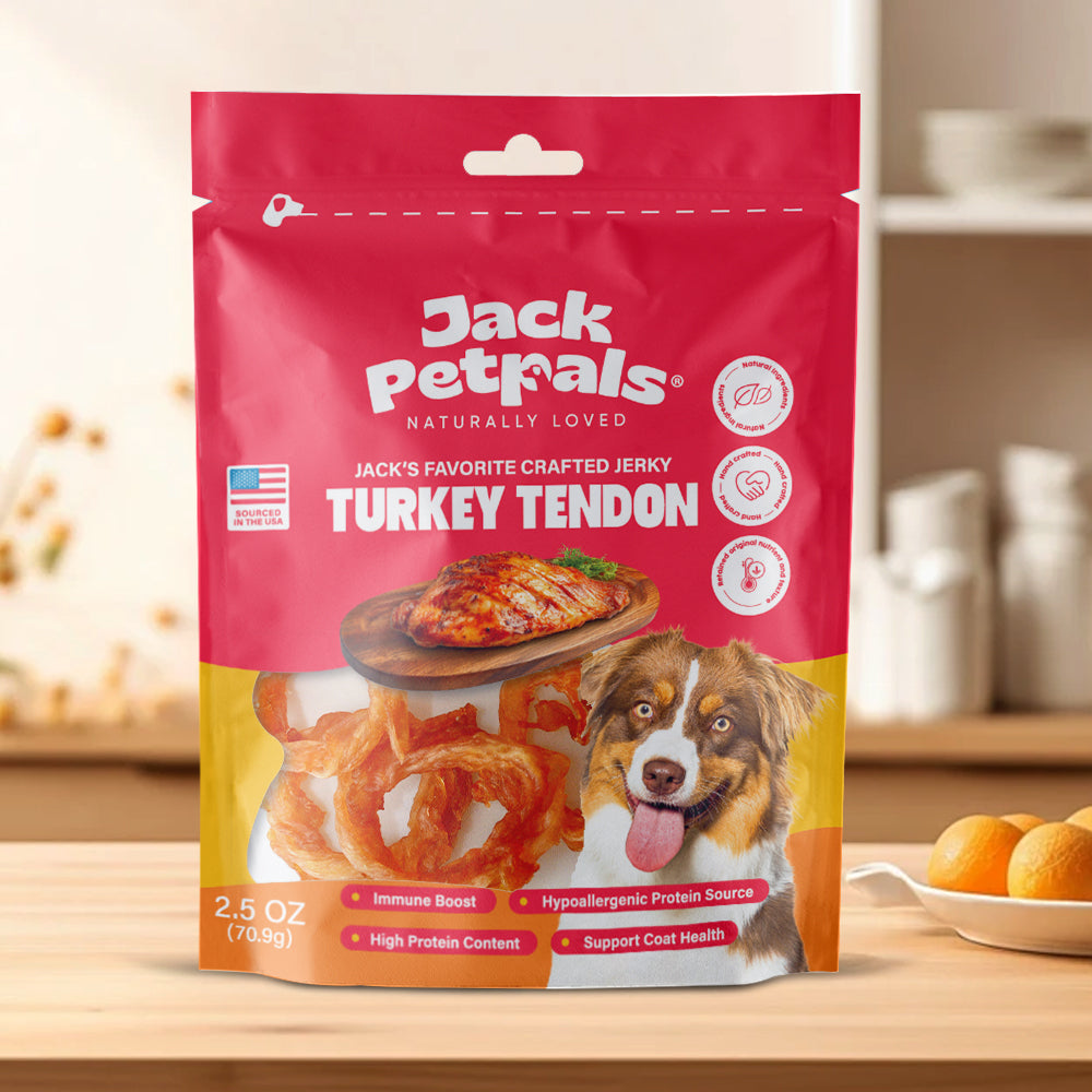 Jack’s Favorite Jerky Turkey Tendon Dog Treats (2.5oz)