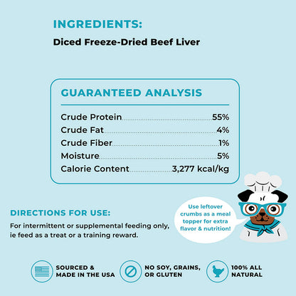 Joyride's Kitchen Premium Chicken & Beef Freeze-Dried Raw Dog Treats | 2 PACK