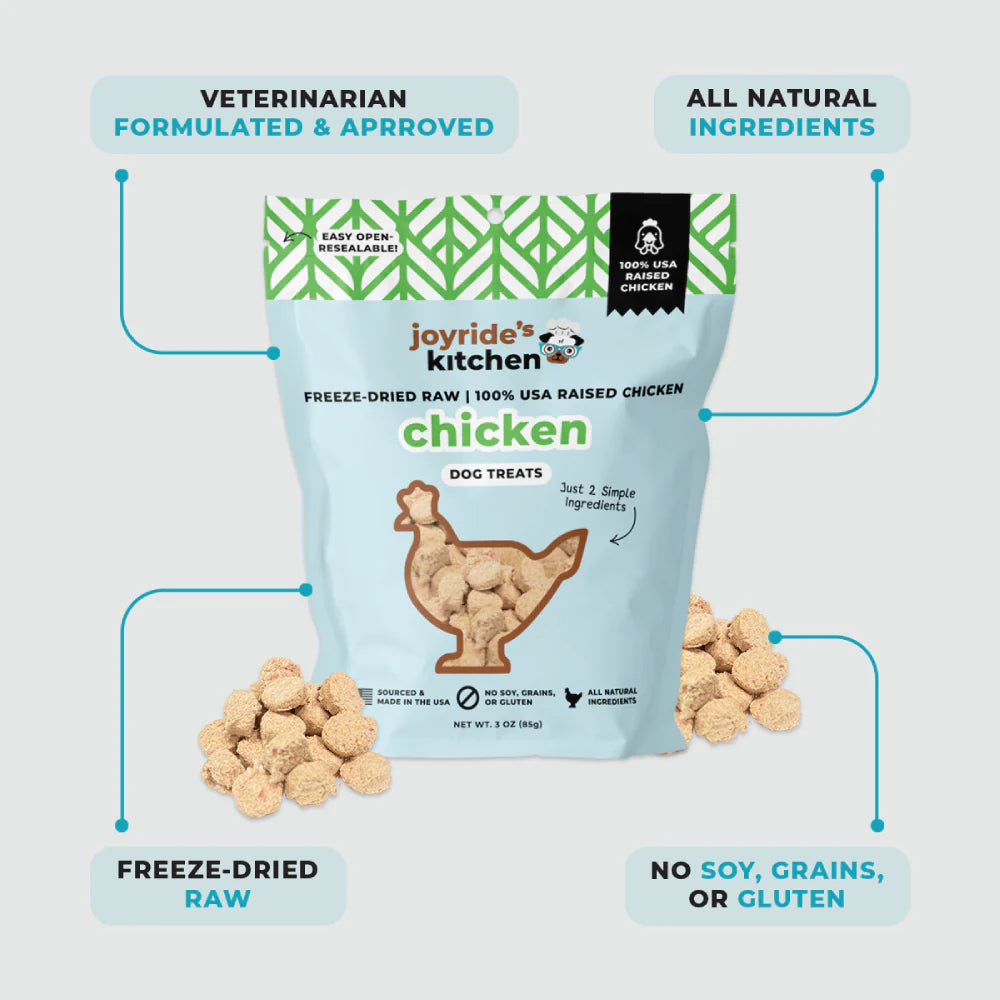 Joyride's Kitchen Premium Chicken Freeze-Dried Raw Dog Treats | 2 PACK