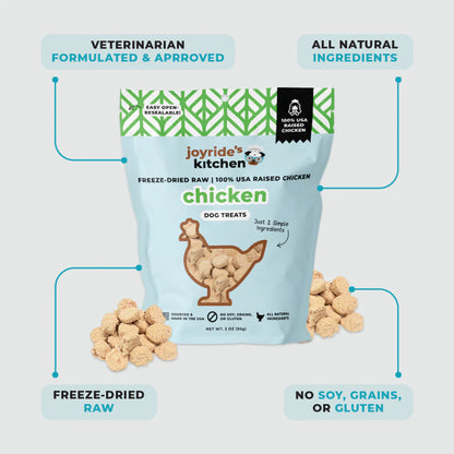 Joyride's Kitchen Premium Chicken Freeze-Dried Raw Dog Treats | 2 PACK