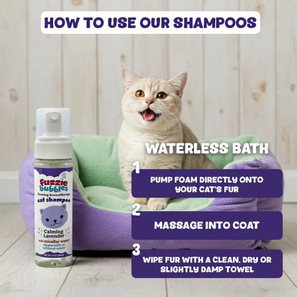 Calming Lavender Foaming Aromatherapy Cat Shampoo
