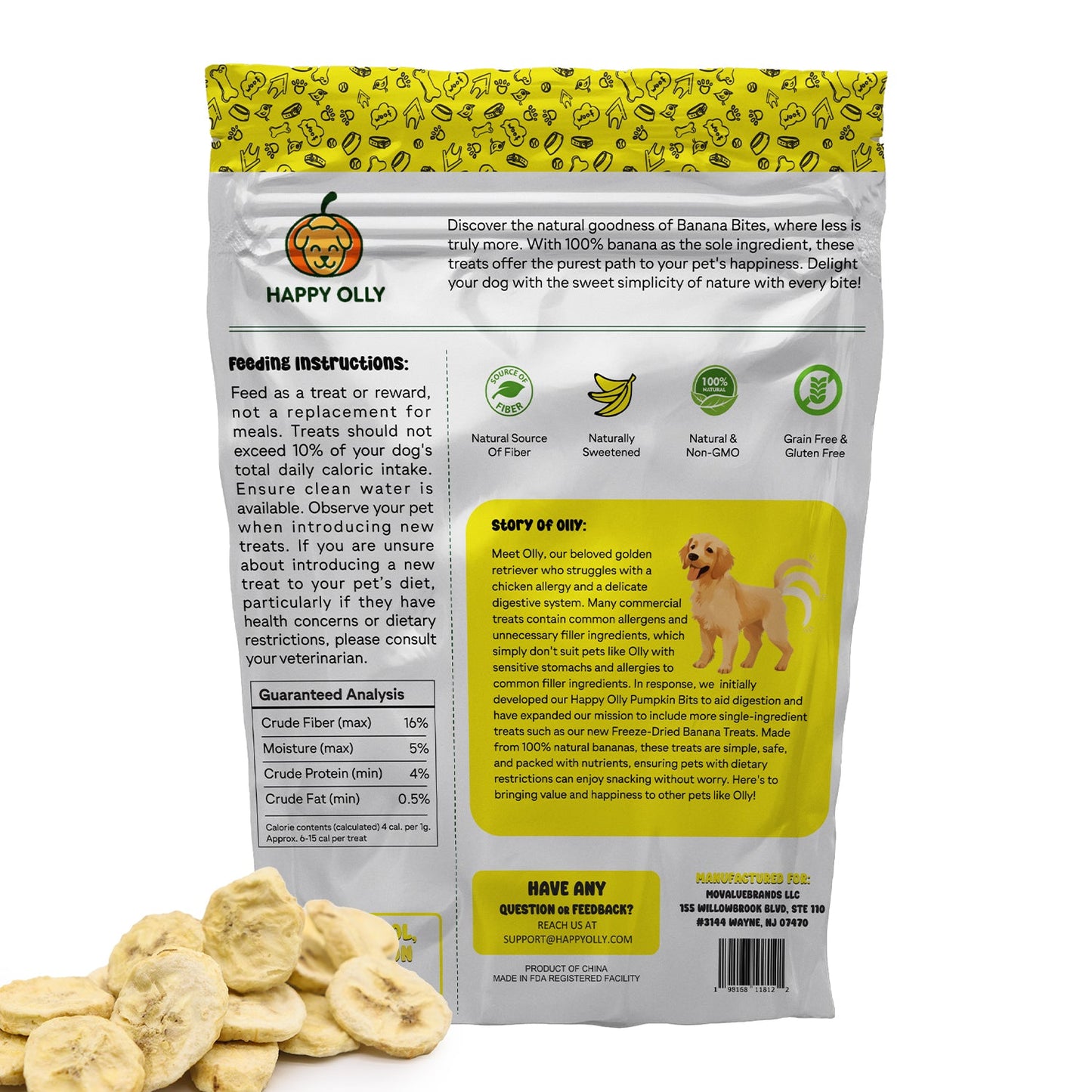 Happy Olly Freeze-Dried Banana Slices