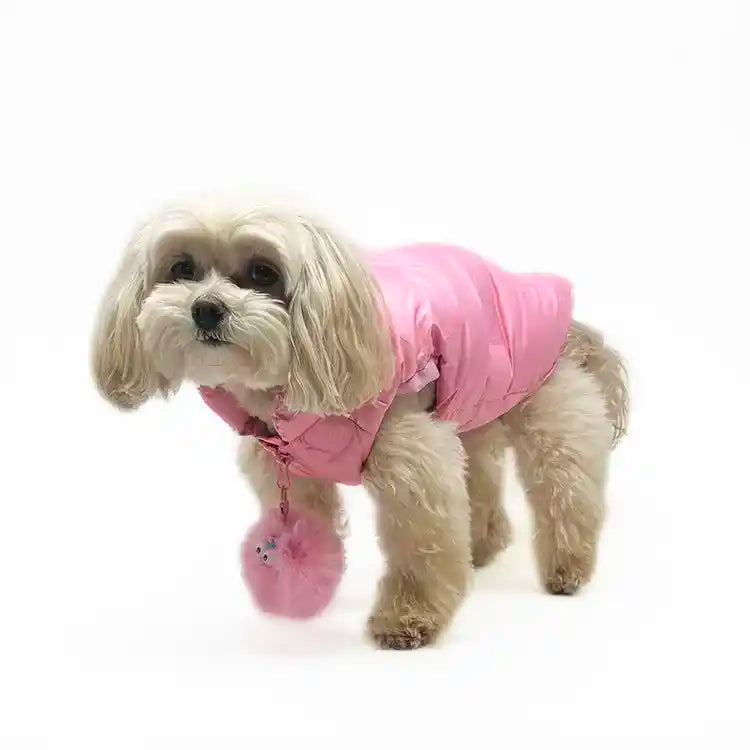 Pink Down Puffer Dog Vest