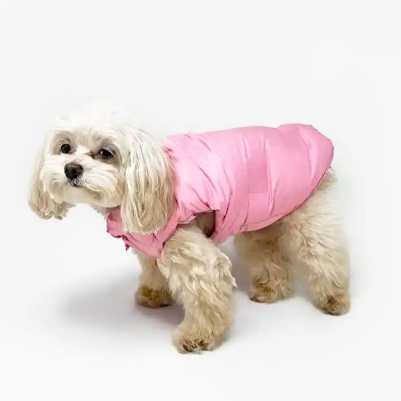 Pink Down Puffer Dog Vest