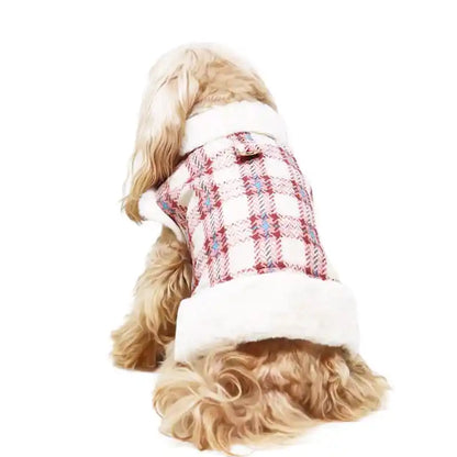 Pink Plaid Dog Jacket Vest