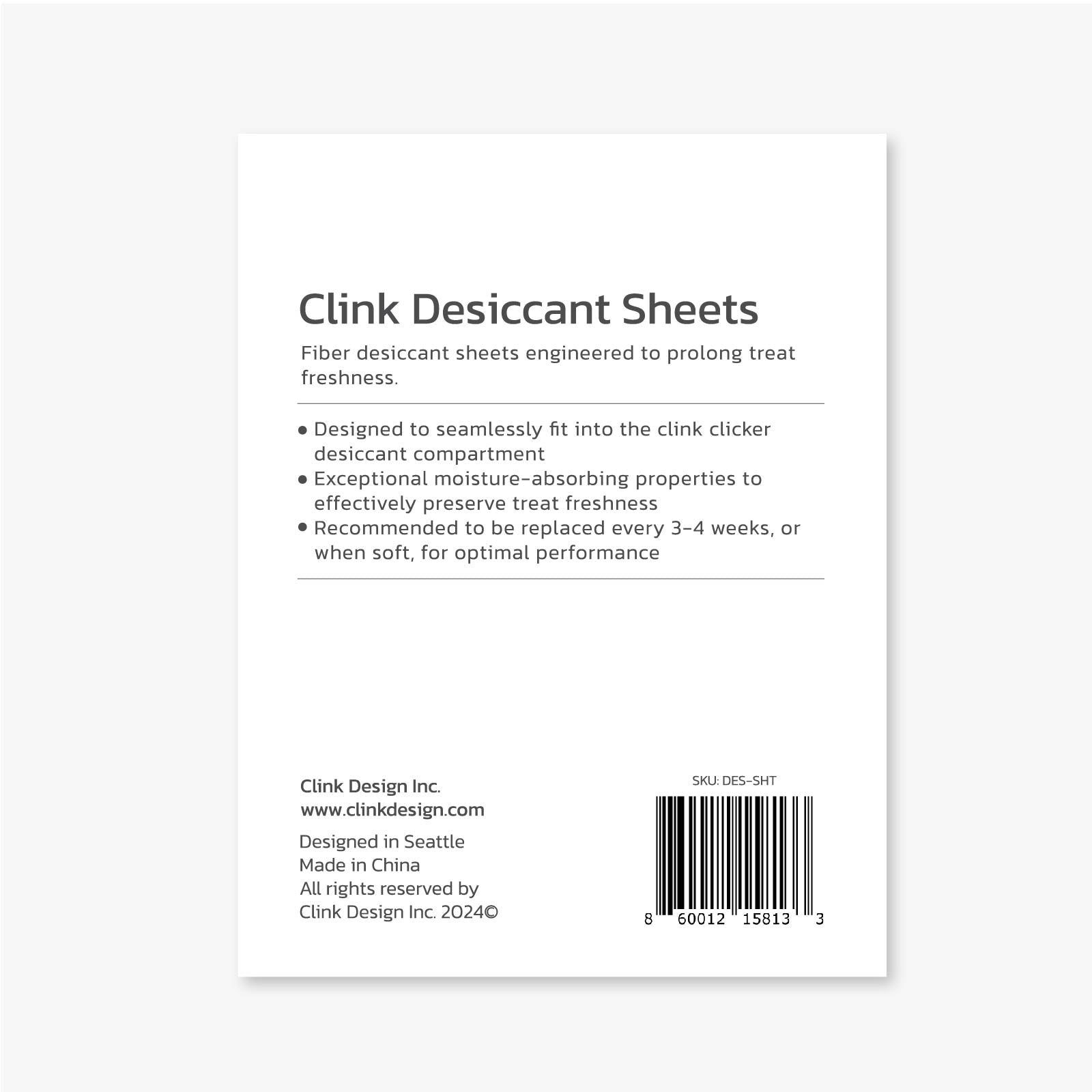 Clink Desiccant Sheets - 12 Pcs