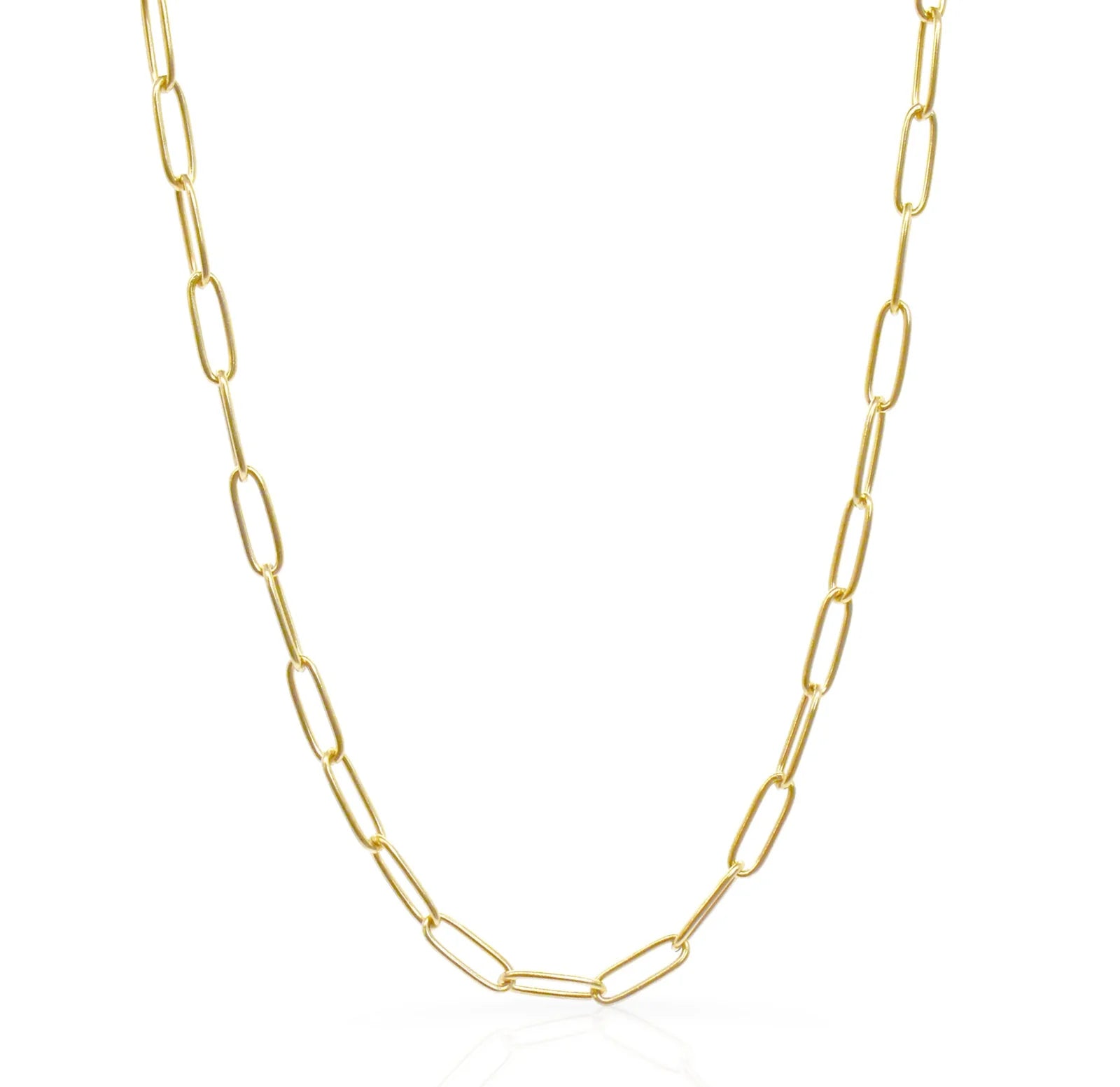 RICKY GOLD PAPERCLIP CHAIN NECKLACE